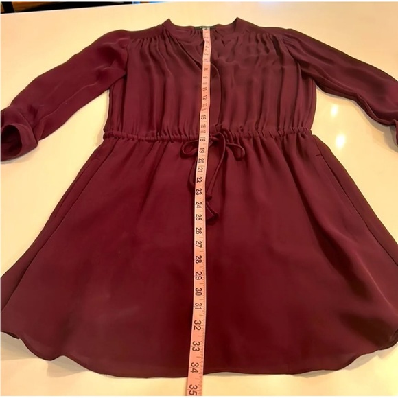 Aritzia Babaton Silk Bennett Mini Dress Size Small Plum lightweight - Picture 7 of 8